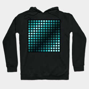 Mint Gradient Geometric Pattern Hoodie